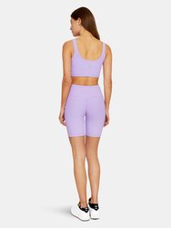 Harper Ribbed Lilac Biker Shorts 8"