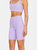 Harper Ribbed Lilac Biker Shorts 8"