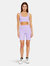 Harper Ribbed Lilac Biker Shorts 8" - Lilac