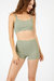 Lynn Seamless Thermal Shorts - Faded Olive