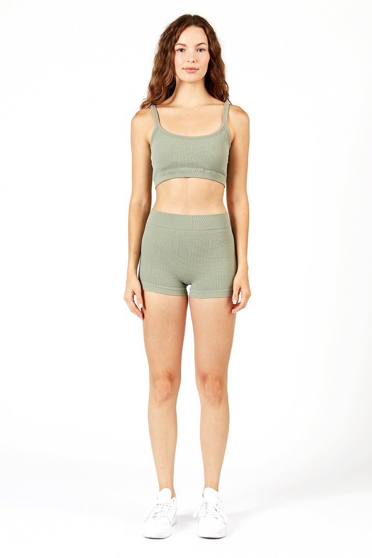 Lynn Seamless Thermal Shorts - Faded Olive - Faded Olive