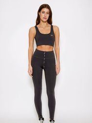 Morgan Drawstring Legging - Faded Black - Faded Black