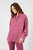 Selena Half-Zip Oversize Pullover - Wine