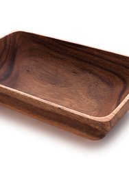 Acacia Wood 12" Rectangle Bowl