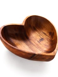 Acacia Wood 6" Heart Bowl