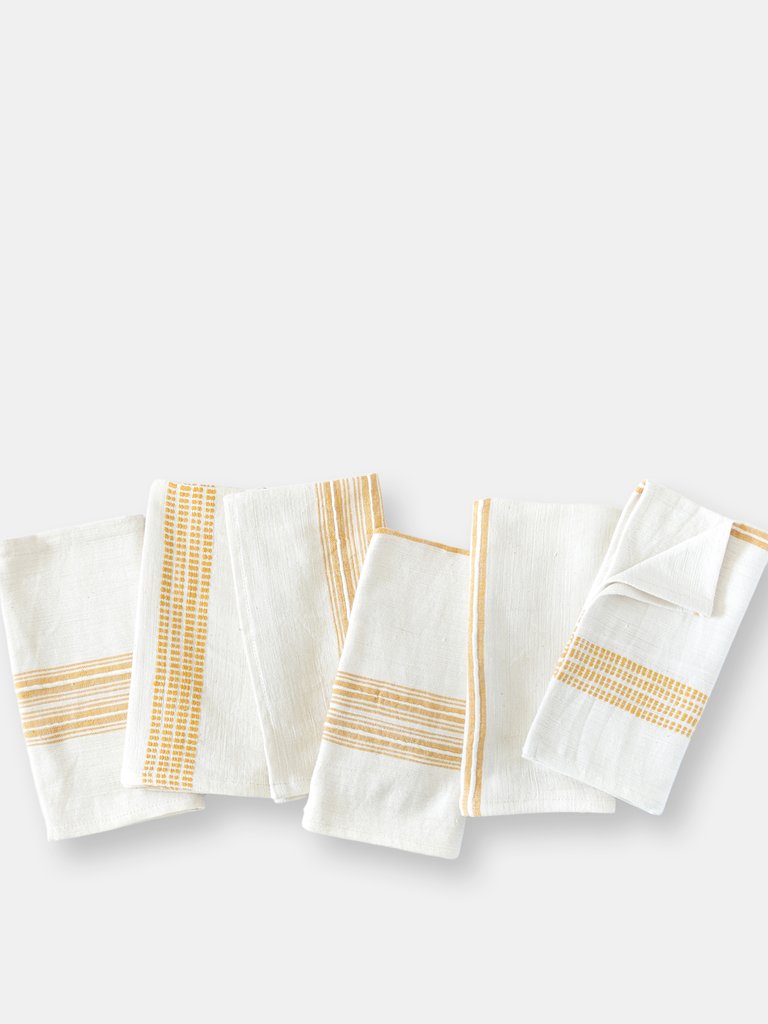 Aden Napkin - Natural with Gold