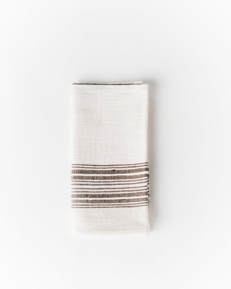 Aden Napkins, Natural / Grey - set of 4 - Natural / Grey