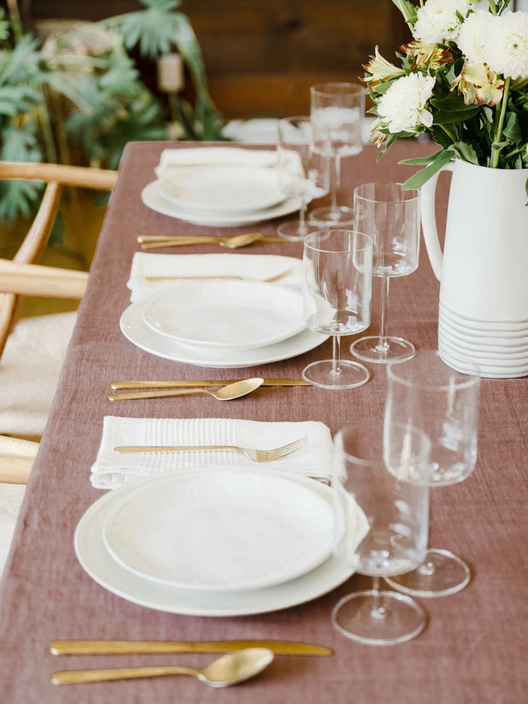 Linen Tablecloth - Ash Rose