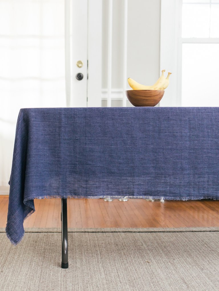 Linen Tablecloth - Navy - Navy