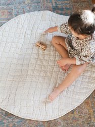 Quilted Play Mat - Natural Chambray