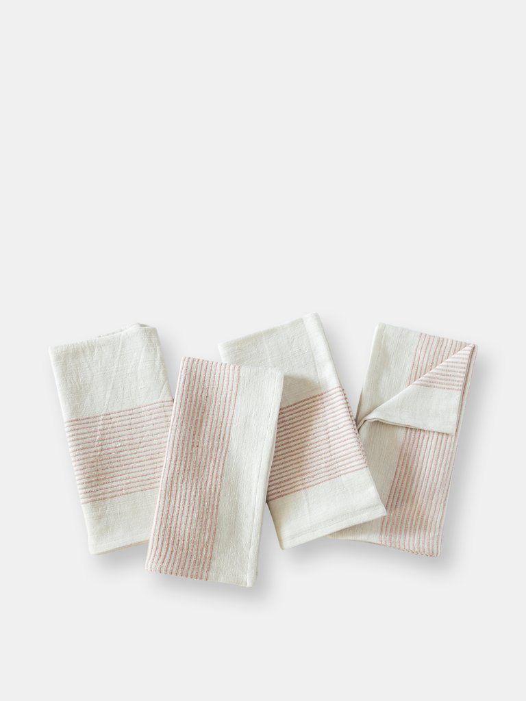 Riviera Napkin - Natural with Blush