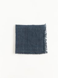 Stone Washed Linen Cocktail Napkin - Navy- Set of 6