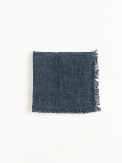 Creative Women Stone Washed Linen Cocktail Napkin - Navy product