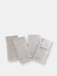 Stone Washed Linen Dinner Napkin - Oyster