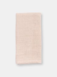 Stone Washed Linen Hemmed Dinner Napkin - Blush