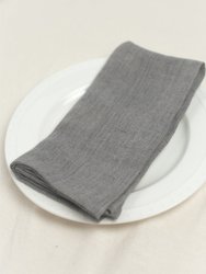 Stone Washed Linen Napkins, Oyster - set of 4