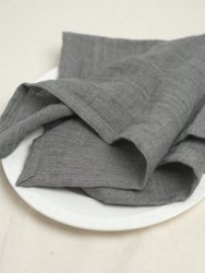 Stone Washed Linen Napkins, Oyster - set of 4