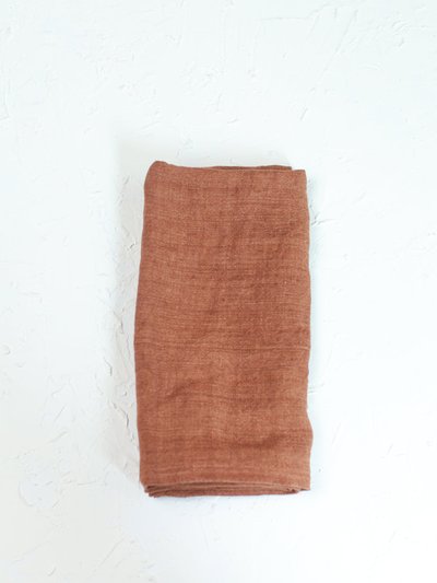 Creative Women Stone Washed Linen Napkins, Terracotta - Set Of 4 product