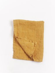 Stone Washed Linen Tea Towel - Blush - Gold