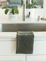 Stone Washed Linen Tea Towel - Blush