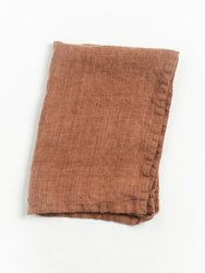 Stone Washed Linen Tea Towel - Blush - Terra Cotta