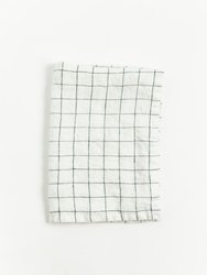 Stone Washed Linen Tea Towel - Blush - Window Pane