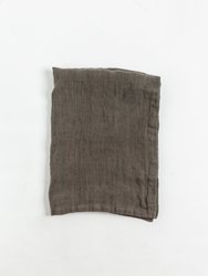 Stone Washed Linen Tea Towel - Iron Ore