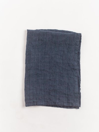 Creative Women Stone Washed Linen Tea Towel - Navy product