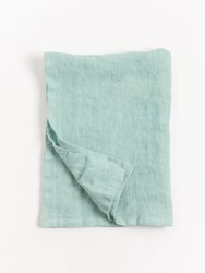 Stone Washed Linen Tea Towel - Ocean Spray