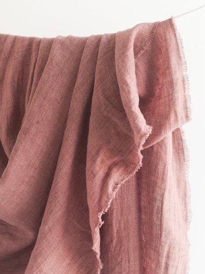 Creative Women Stone Washed Linen Throw - Ash Rose product