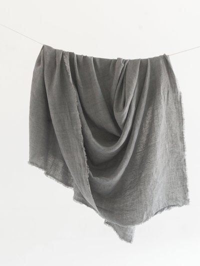 Creative Women Stone Washed Linen Throw - Oyster product
