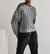 Alexandra Laminated Sweater In Silver