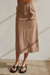 Alice Cotton Midi Skirt - Khaki