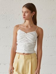 Alice Shirred Cami - Ivory