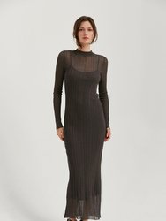 Amara Sheer Maxi Dress - Black