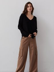 Amber Tencel Utility Pants - Brown