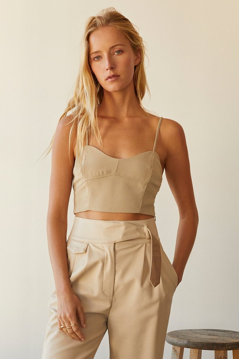 Anna Bustier Camisole - Beige