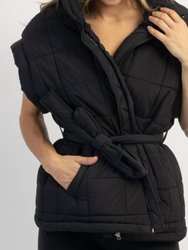 Avalon Tie Quilted Puffer Vest