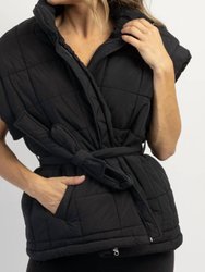 Avalon Tie Quilted Puffer Vest