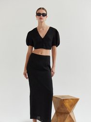 Avani Maxi Skirt Set - Black