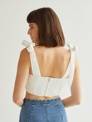 Balia Eyelet Bustier Top