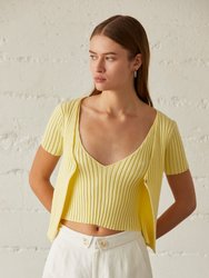 Bella Knit Top - Yellow