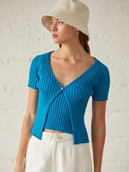 Bella Knit Top - Blue