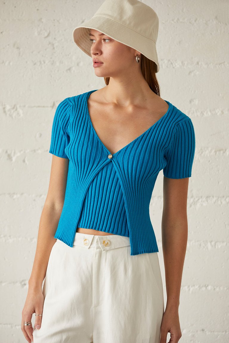 Bella Knit Top - Blue