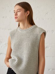 Bora Knit Top - Beige & Cool Grey
