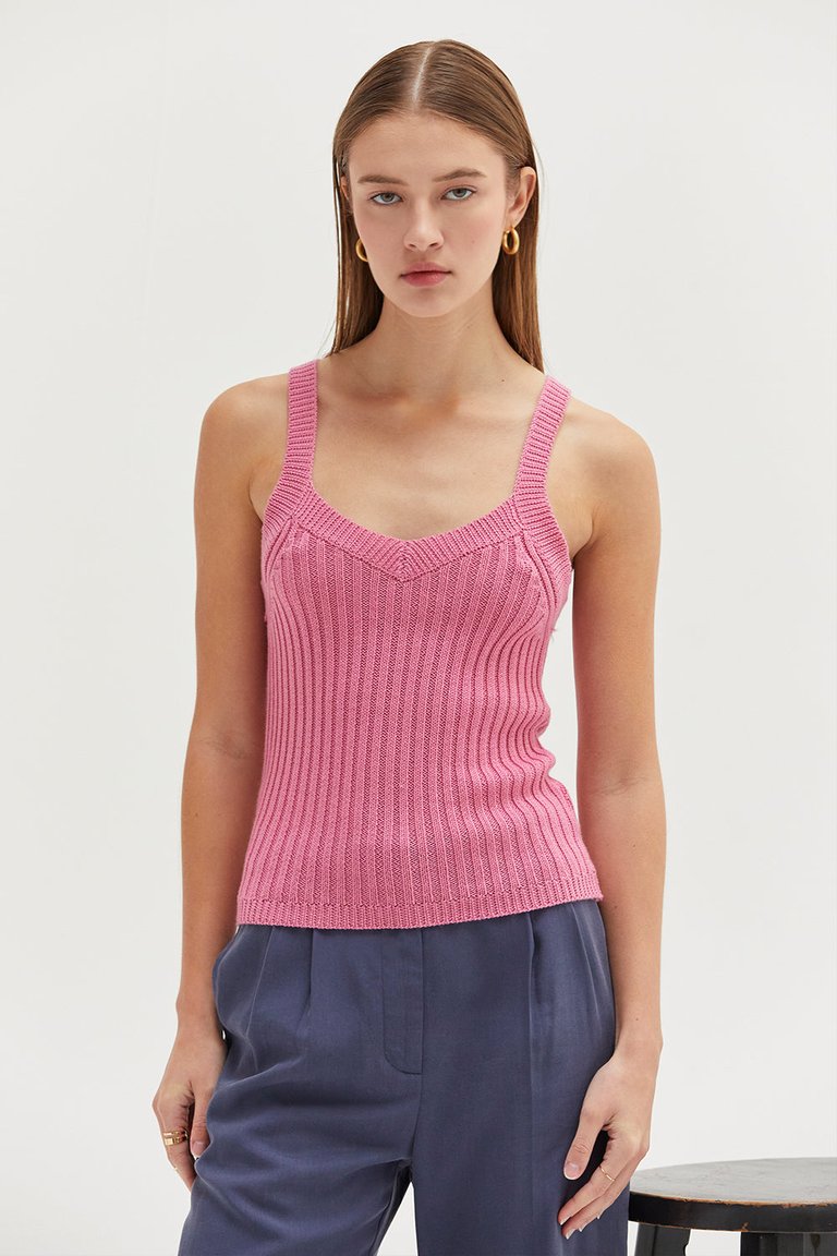 Bria Knit Top - Pink