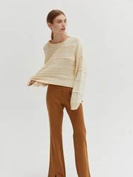 Cassi Textured Striped Sweater
