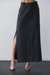 Cecy Wool Blend Maxi Skirt In Charcoal - Charcoal