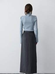 Cecy Wool Blend Maxi Skirt