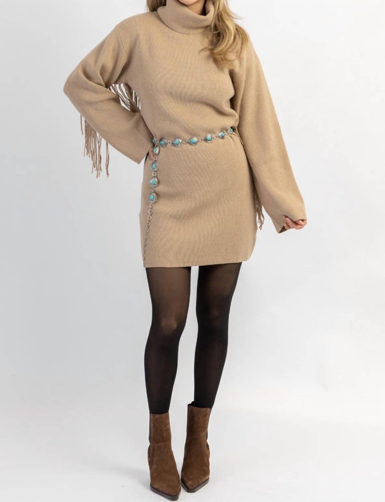 Charley Fringed Sweater Dress